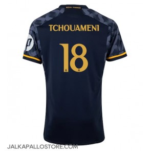 Real Madrid Aurelien Tchouameni #18 Vieraspaita 2023-24 Lyhythihainen